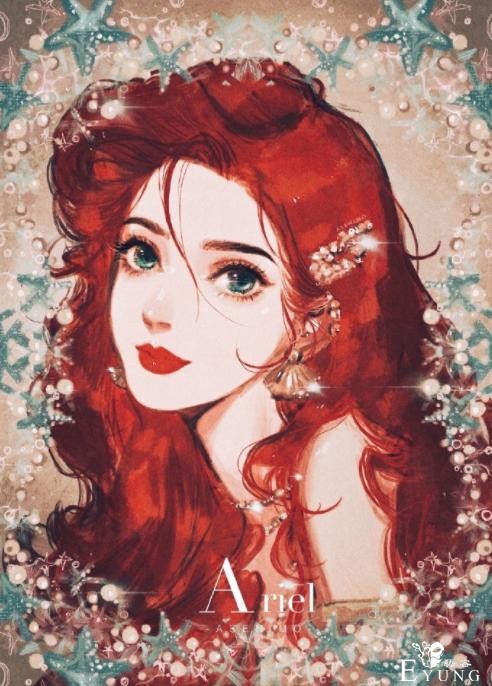 阿莘大佬笔下的迪士尼公主，木兰的气质堪比女王，贝儿回眸一笑-6.jpg