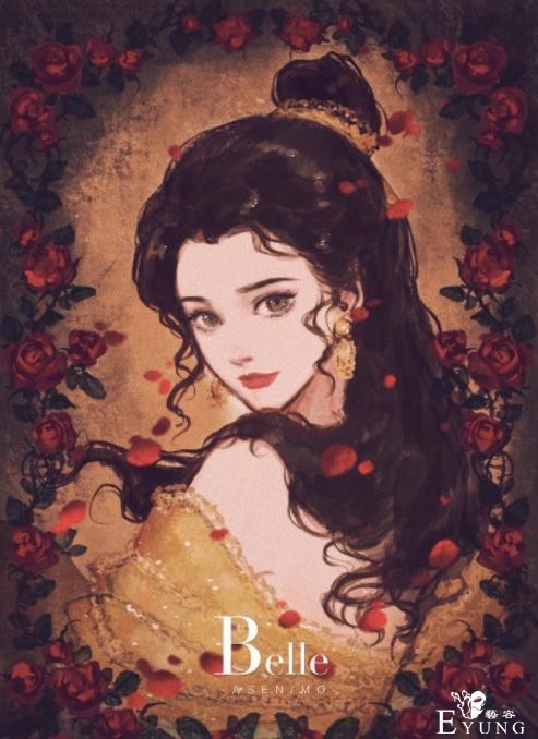 阿莘大佬笔下的迪士尼公主，木兰的气质堪比女王，贝儿回眸一笑-9.jpg