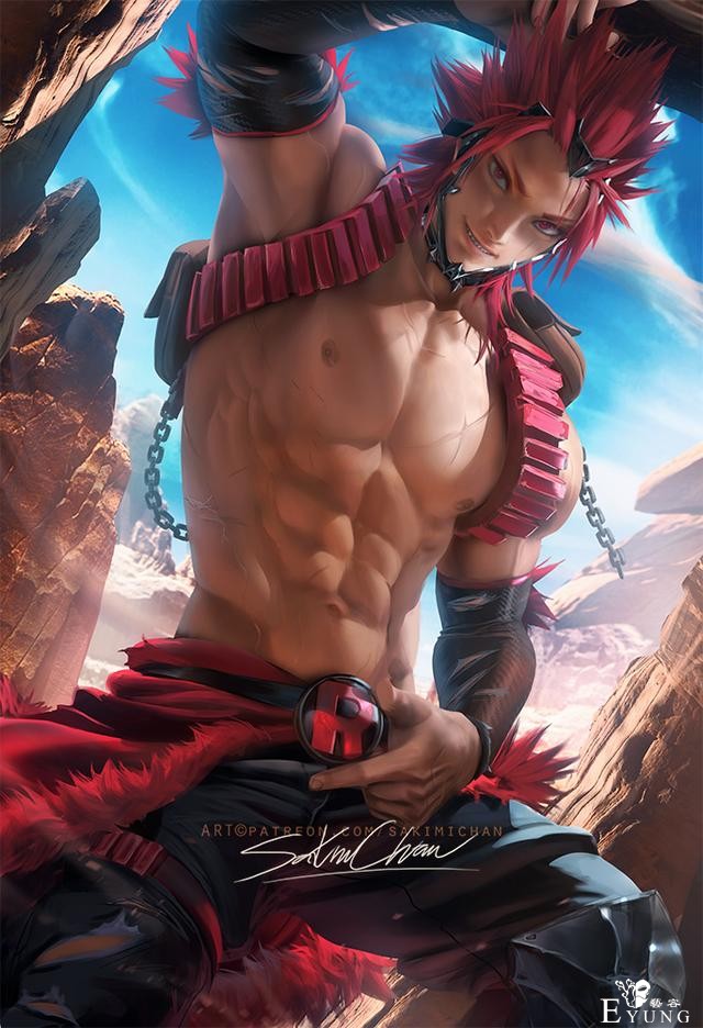 一组画技超棒的型男插画作品欣赏！既有阳光肌肉男也有阴柔美男子-8.jpg