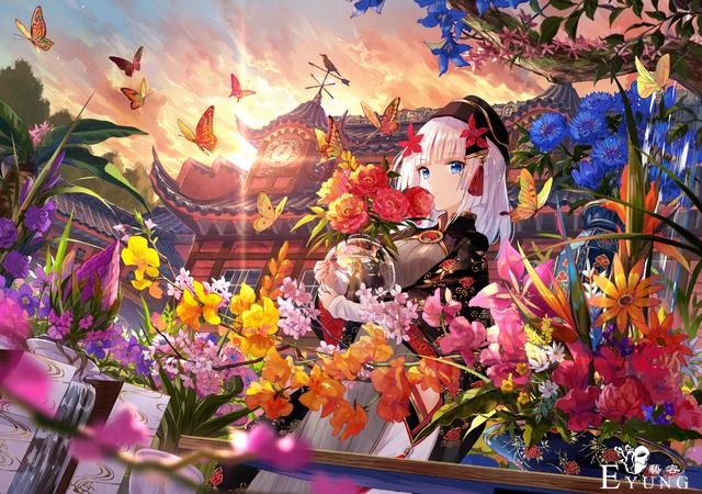日本画师藤原宣布结婚，她的作品你多半见过，颜色太漂亮了-4.jpg