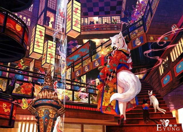 日本画师藤原宣布结婚，她的作品你多半见过，颜色太漂亮了-1.jpg
