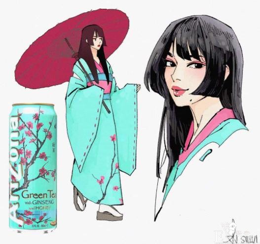 碳酸饮料化身萌妹，百事可口气质相反，雪碧一身白裙好可爱-5.jpg