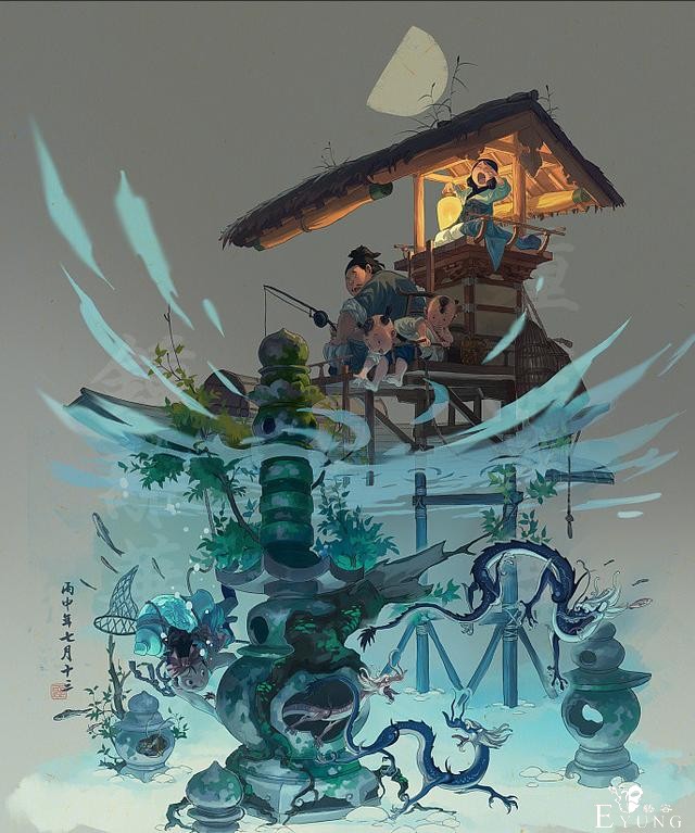 国人画师一组很有国风特色的卡通插画作品！造型可爱充满民俗元素-9.jpg