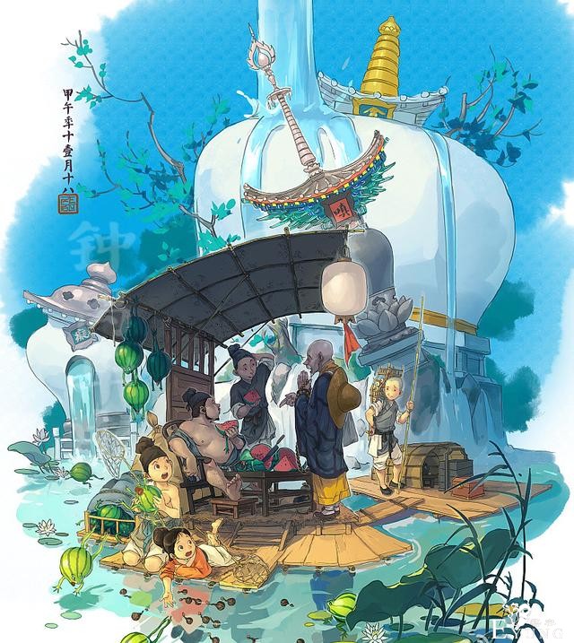 国人画师一组很有国风特色的卡通插画作品！造型可爱充满民俗元素-15.jpg