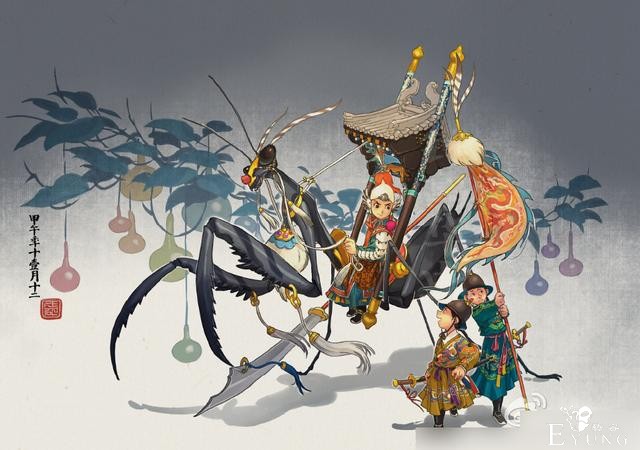 国人画师一组很有国风特色的卡通插画作品！造型可爱充满民俗元素-16.jpg