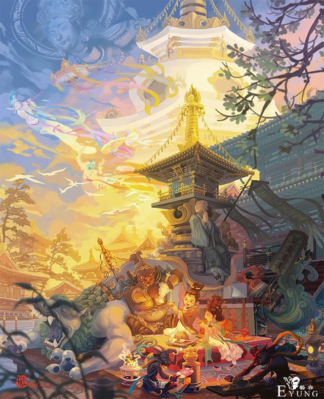 国人画师一组很有国风特色的卡通插画作品！造型可爱充满民俗元素-19.jpg