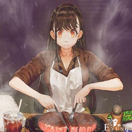 画师大佬笔下的大胃王少女，那饭量是真的大，看她们吃东西都下饭-6.jpg