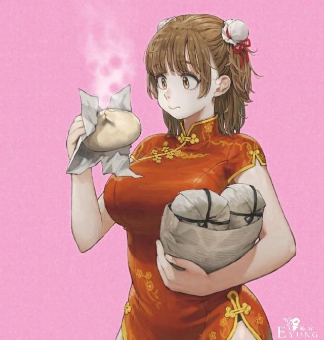 画师大佬笔下的大胃王少女，那饭量是真的大，看她们吃东西都下饭-7.jpg