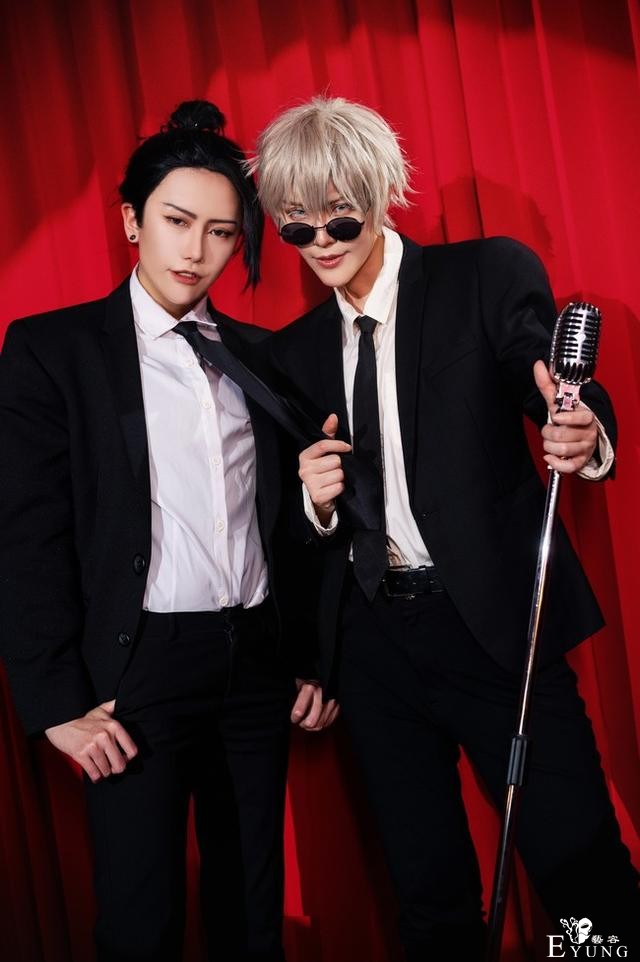 《咒术回战》夏油杰&五条悟，西装cos，帅到配一脸-2.jpg
