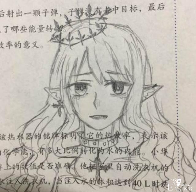 考生们的考卷涂鸦太秀了，不仅有艾莎女王，连剧情都整出来了-8.jpg