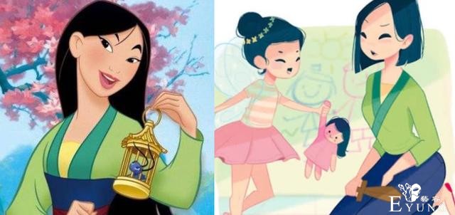 假如迪士尼公主当妈妈，木兰母女好有爱，美人鱼的孩子太调皮-1.jpg