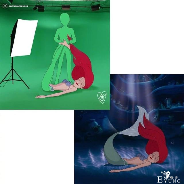 假如迪士尼公主动画都是特效，美人鱼的尾巴全靠后期“加料”-1.jpg