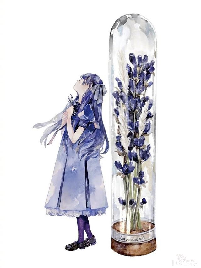 画师大佬笔下的花与少女太治愈了，看着好有春天的感觉-3.jpg