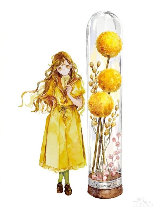 画师大佬笔下的花与少女太治愈了，看着好有春天的感觉-4.jpg