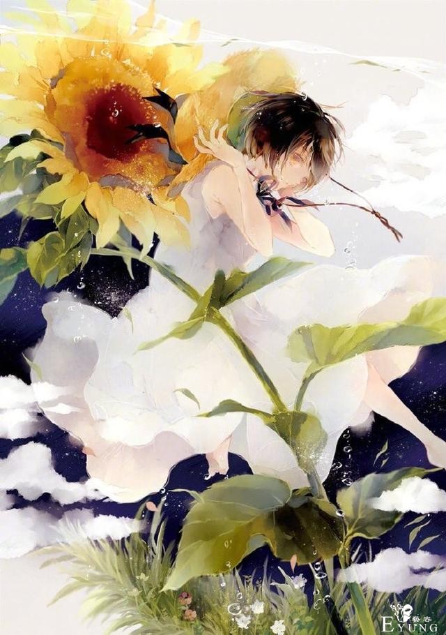 画师大佬笔下的花与少女太治愈了，看着好有春天的感觉-10.jpg