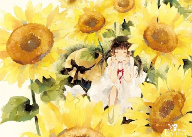 画师大佬笔下的花与少女太治愈了，看着好有春天的感觉-9.jpg