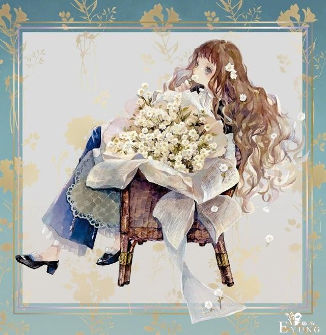 画师大佬笔下的花与少女太治愈了，看着好有春天的感觉-7.jpg