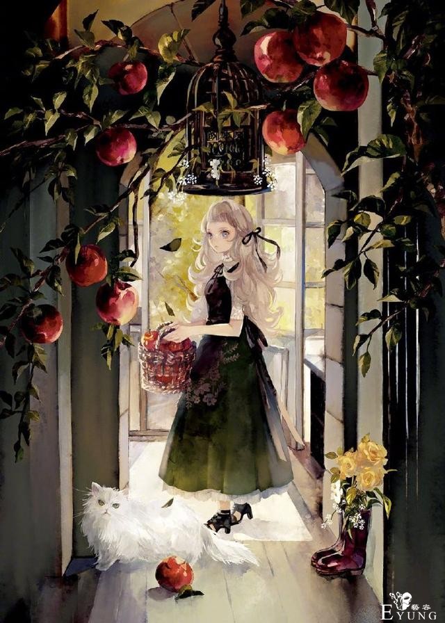 画师大佬笔下的花与少女太治愈了，看着好有春天的感觉-8.jpg