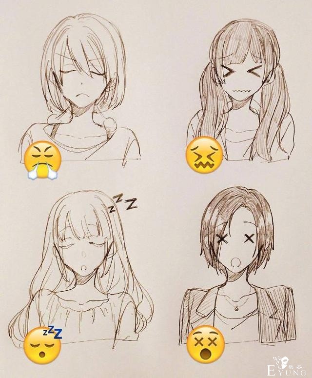 日本画师绘制表情拟人，小黄脸变身帅哥美女，每一个都好传神-12.jpg