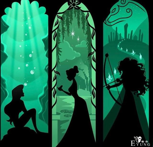 网友创作迪士尼公主剪影，一眼认出艾莎女王，木兰的也很显眼-5.jpg