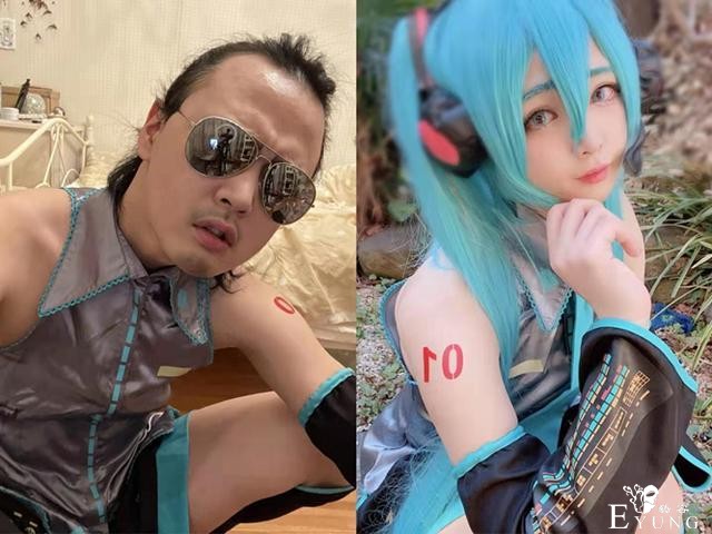 日本女装大佬太强悍，50岁大叔变摩托美女，不良少年cos初音-4.jpg