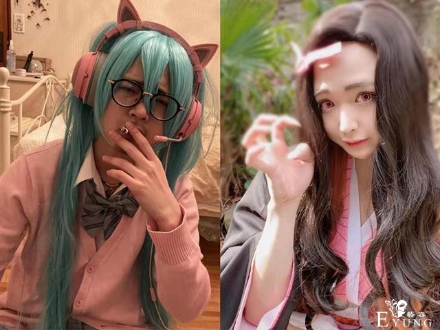 日本女装大佬太强悍，50岁大叔变摩托美女，不良少年cos初音-5.jpg