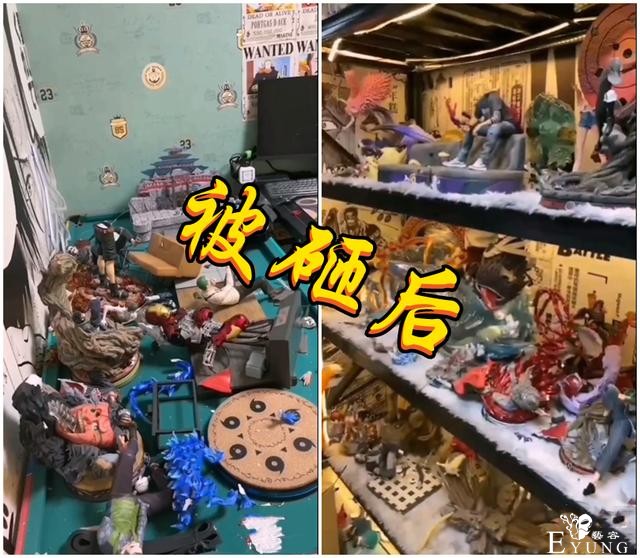 西安男子满屋“海贼王手办”被毁，无奈之下起诉离婚，现场太凄惨-3.jpg