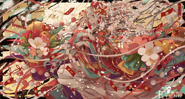 七原老师笔下的花朵拟人，妹子和花儿们融为一体，人与花争俏-1.jpg