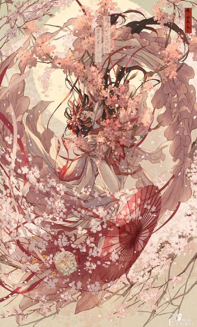 七原老师笔下的花朵拟人，妹子和花儿们融为一体，人与花争俏-4.jpg