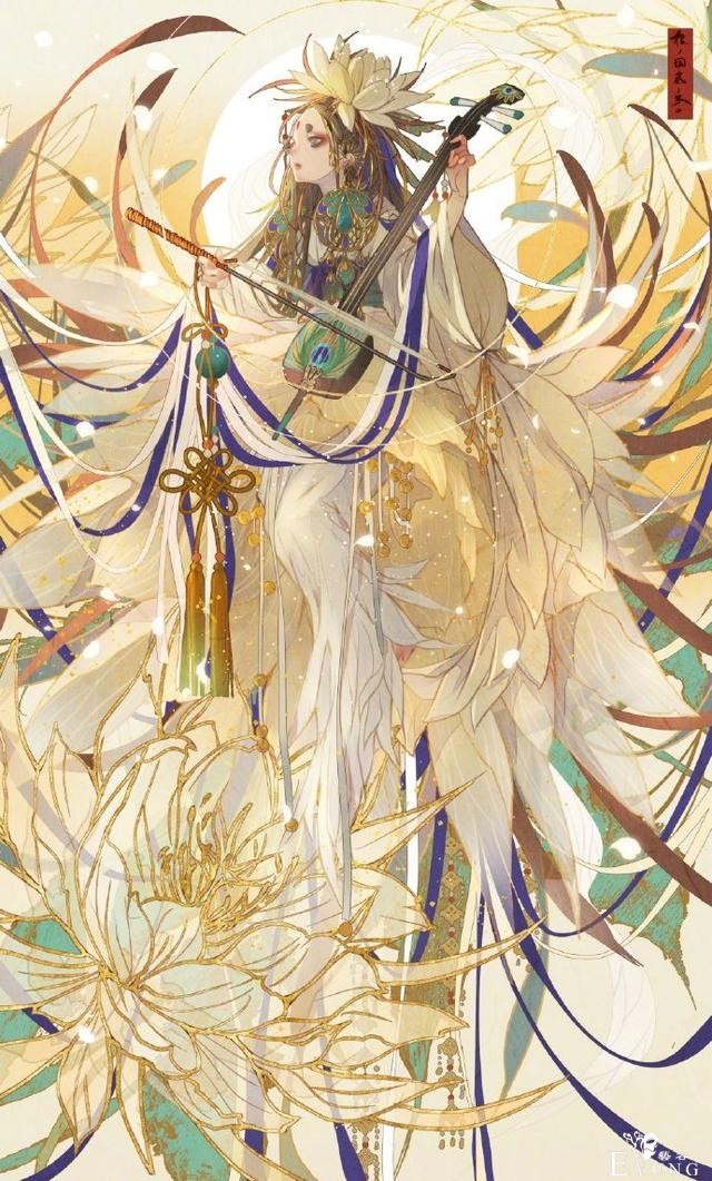 七原老师笔下的花朵拟人，妹子和花儿们融为一体，人与花争俏-5.jpg