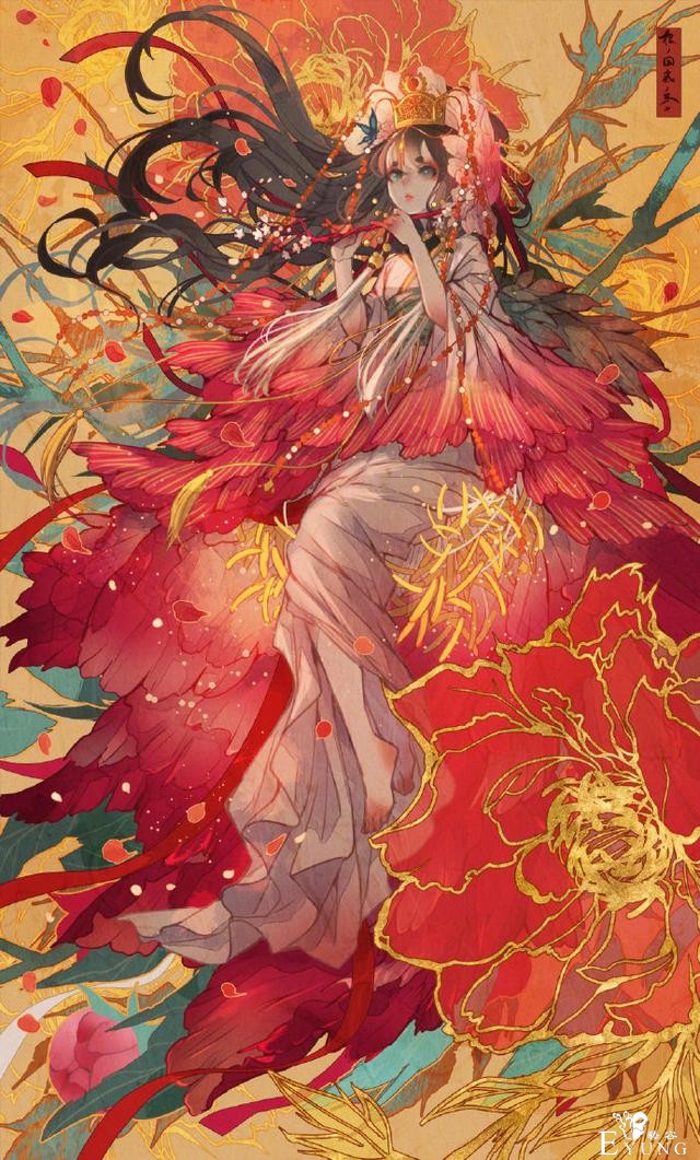 七原老师笔下的花朵拟人，妹子和花儿们融为一体，人与花争俏-6.jpg