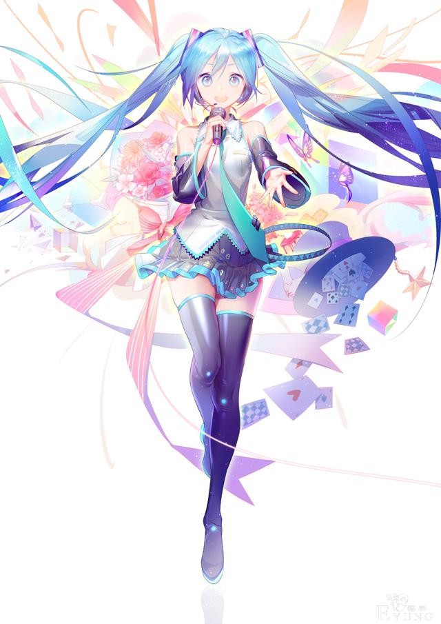 这个画师笔下的初音都是逆天大长腿！小清新画风看起来相当养眼-6.jpg