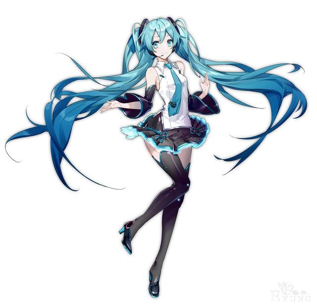 这个画师笔下的初音都是逆天大长腿！小清新画风看起来相当养眼-5.jpg