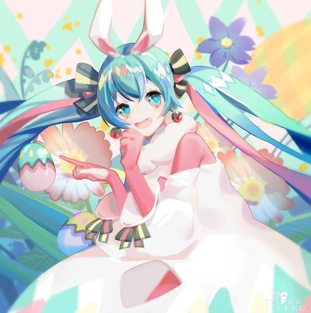 这个画师笔下的初音都是逆天大长腿！小清新画风看起来相当养眼-8.jpg