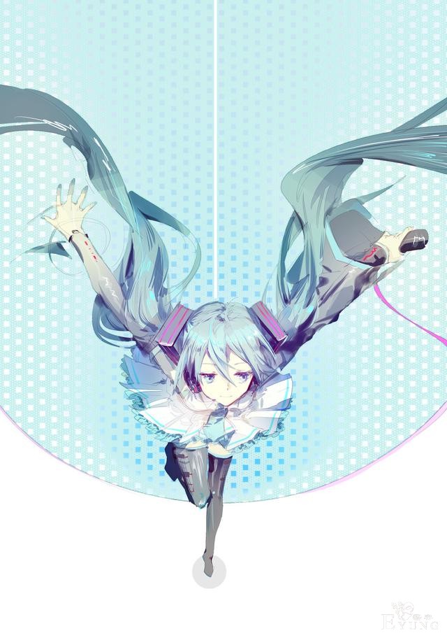 这个画师笔下的初音都是逆天大长腿！小清新画风看起来相当养眼-12.jpg