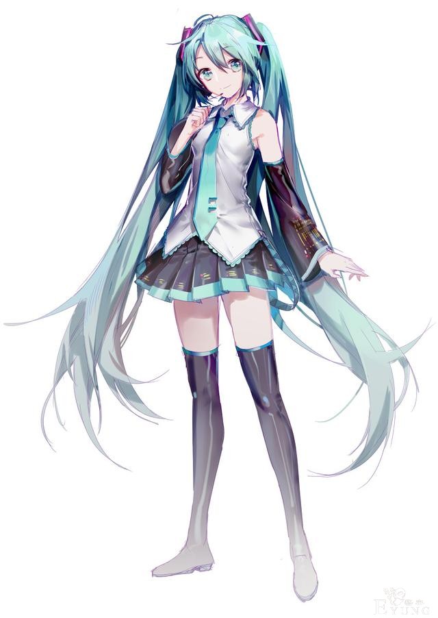 这个画师笔下的初音都是逆天大长腿！小清新画风看起来相当养眼-11.jpg