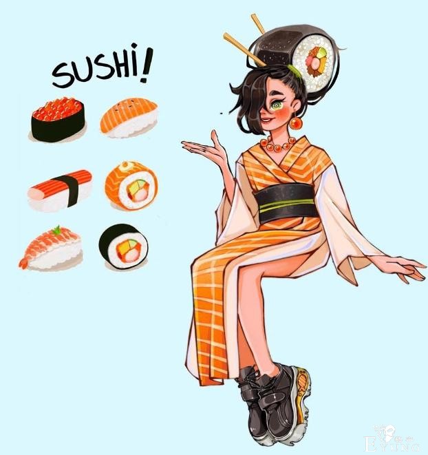 画师大佬绘制食物拟人，草莓蛋糕换上lo装，披萨的打扮我欣赏不来-6.jpg
