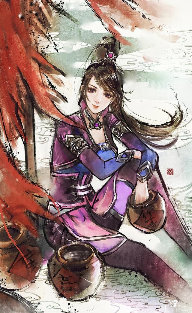 国人画师一组颇有国风特色的插画作品！造型唯美笔锋颇为潇洒-4.jpg