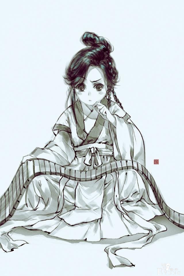 国人画师一组颇有国风特色的插画作品！造型唯美笔锋颇为潇洒-6.jpg