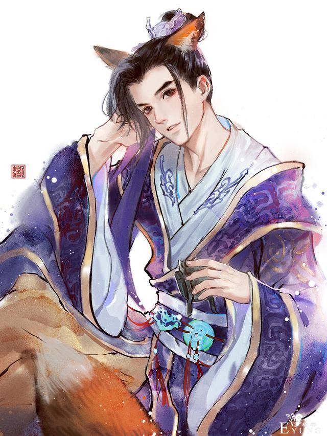 国人画师一组颇有国风特色的插画作品！造型唯美笔锋颇为潇洒-8.jpg