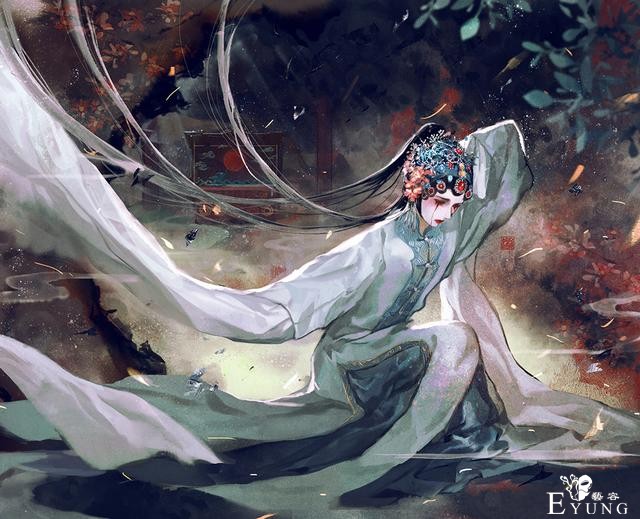 国人画师一组颇有国风特色的插画作品！造型唯美笔锋颇为潇洒-10.jpg