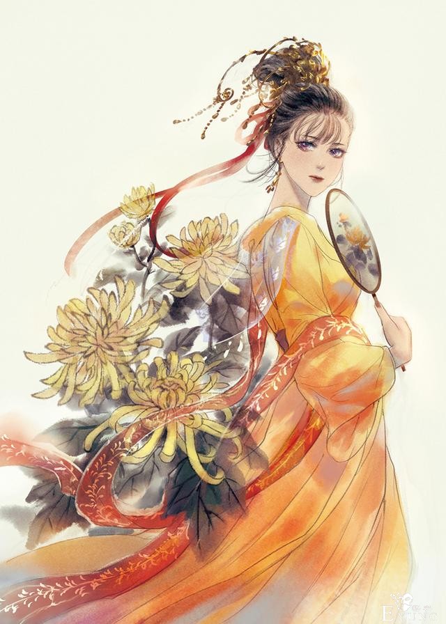 国人画师一组颇有国风特色的插画作品！造型唯美笔锋颇为潇洒-13.jpg