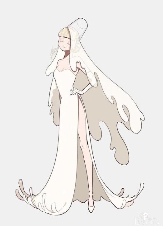当零食变成萌妹子，大白兔奶糖白又白，牛奶身披白婚纱-6.jpg