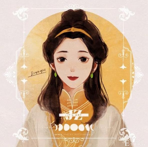 旗袍版的迪士尼公主太美了，艾莎的发型直击我心，白雪公主变贵妇-6.jpg
