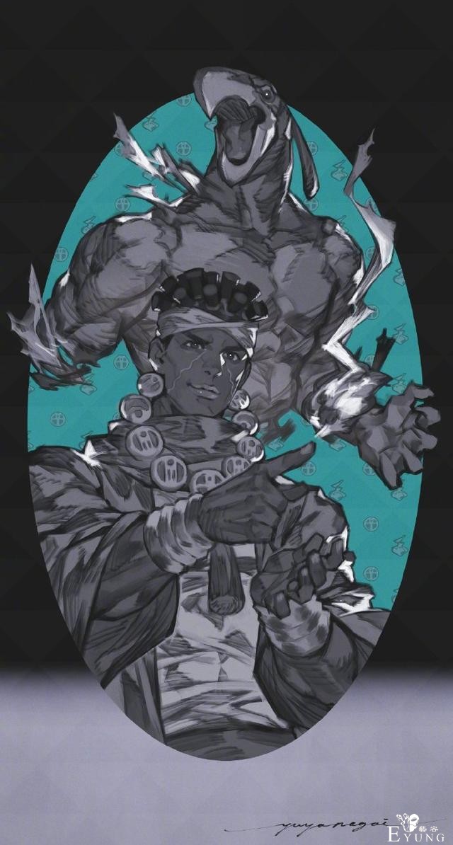 游戏大佬画了一组JOJO同人，全员力量感十足，承太郎太帅了-5.jpg