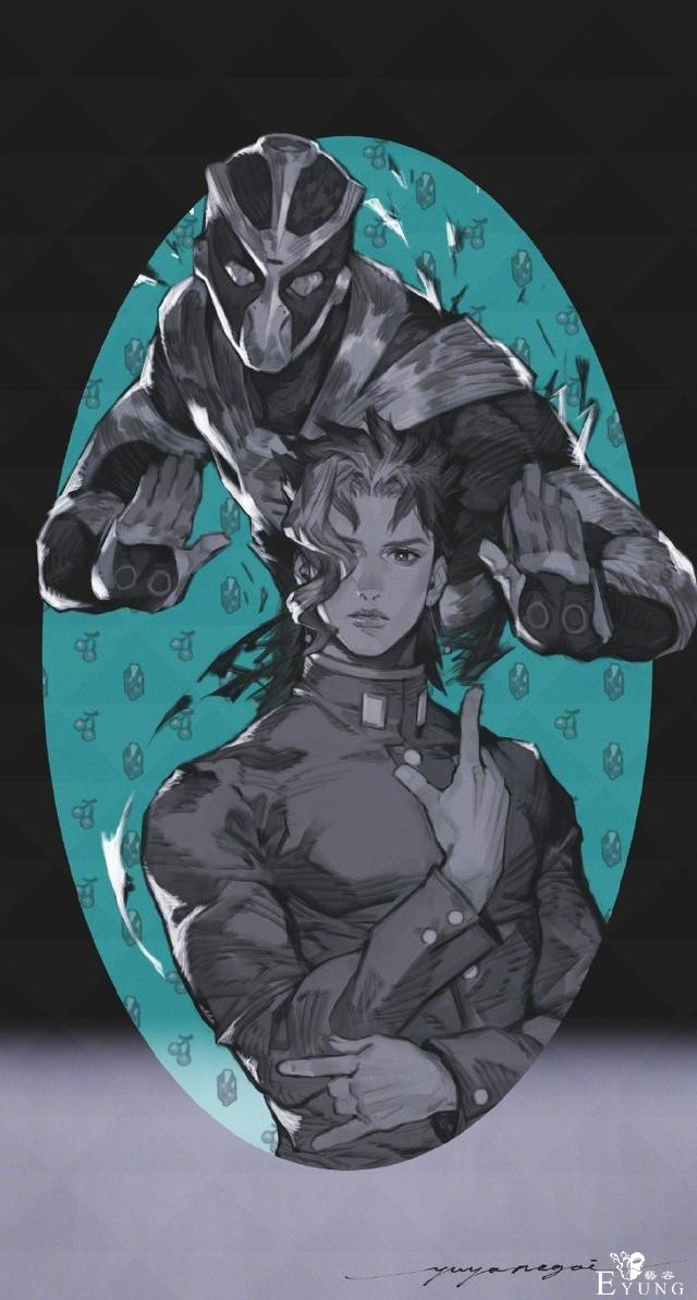 游戏大佬画了一组JOJO同人，全员力量感十足，承太郎太帅了-3.jpg