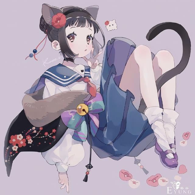 画师笔下的可爱猫耳娘，有穿JK的有穿女巫服的，快给我变-1.jpg
