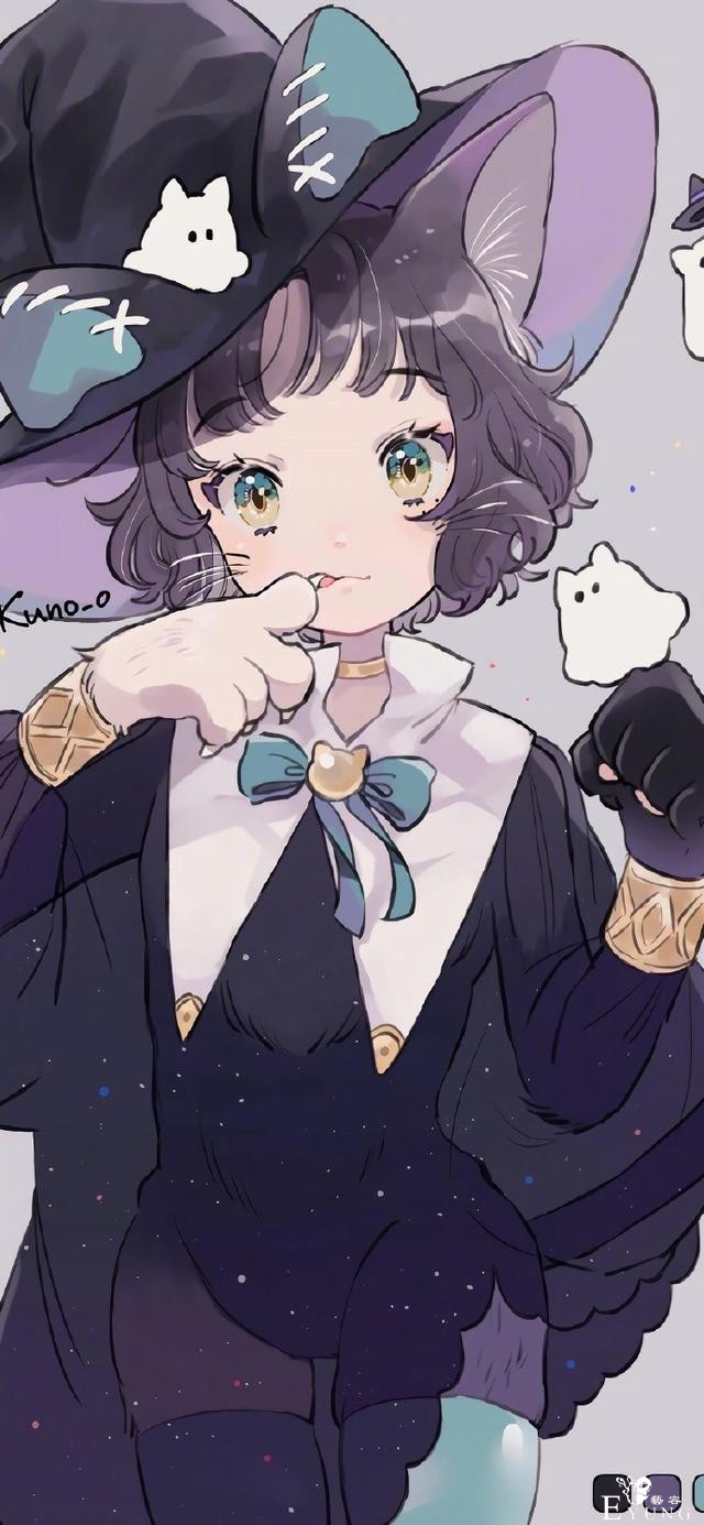画师笔下的可爱猫耳娘，有穿JK的有穿女巫服的，快给我变-6.jpg