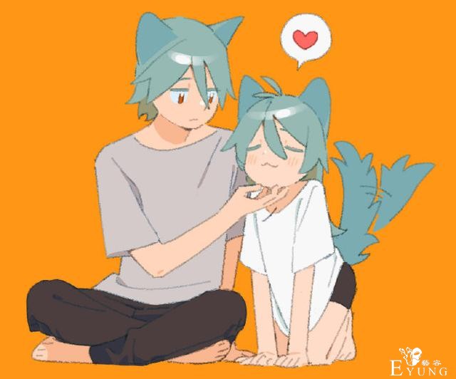 画师笔下的兽耳夫妇太可爱了，两只看起来都好萌-1.jpg
