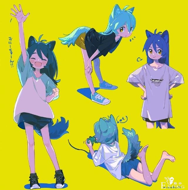 画师笔下的兽耳夫妇太可爱了，两只看起来都好萌-11.jpg